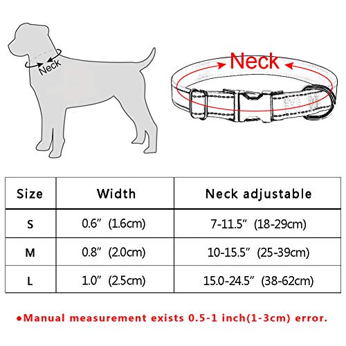 MAOBANG Collar Collar para Perros Collar Reflectante de Nylon Duradero Collares para Perros Mascotas para Perros pequeños medianos Grandes, Negro, L