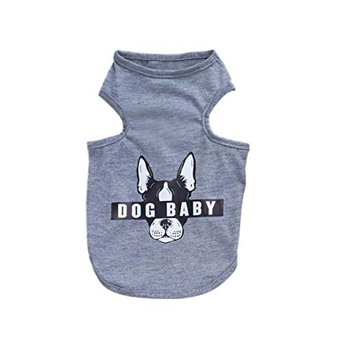 MegOK Spring Summer Pet Comfortable Clothes, Dog Baby Puppy Cotton Sleeveless Vest,Red,M,China