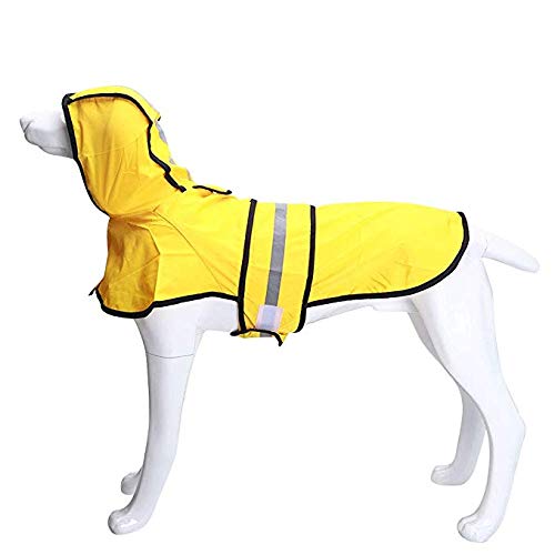 Minjie - Chubasquero Impermeable Reflectante para Mascotas al Aire Libre para Perros de Nieve, Grande Perro Golden Retriever Ropa en la Lucha de la Ley