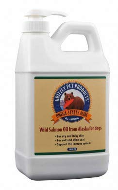 Natural Greatness Aceite de Salmón Salvaje de Alaska Grizzly. Producto Natural Puro para su Mascota (2000 ml)