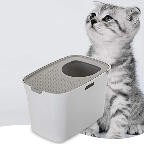 NBNBN Baño para Perros y Gatos La Basura Top Cat Entrada de la Caja de Control de Olor Reutilizable Cubierta Camas de Animales domésticos baño al Aire Libre Superficie Lisa Antiadherente