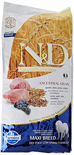 N&D Low Grain N&D Low Grain Maxi con Cordero y arándano seco Perro kg. 12, Multicolor, único