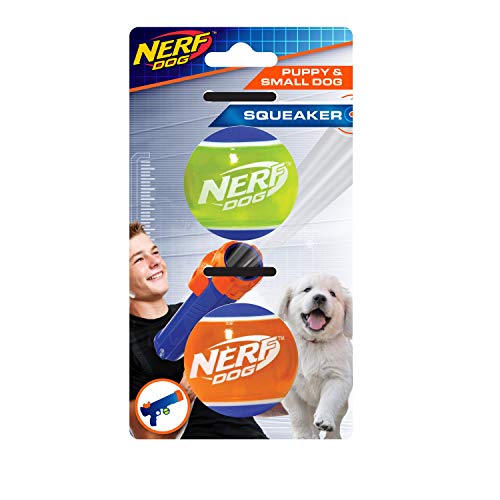 Nerf Dog Dog TPR: Pelotas de Tenis de 5 cm para Perros pequeños y Cachorros, Apto Perro Pelota de Tenis Blaster para Perros pequeños y Cachorros