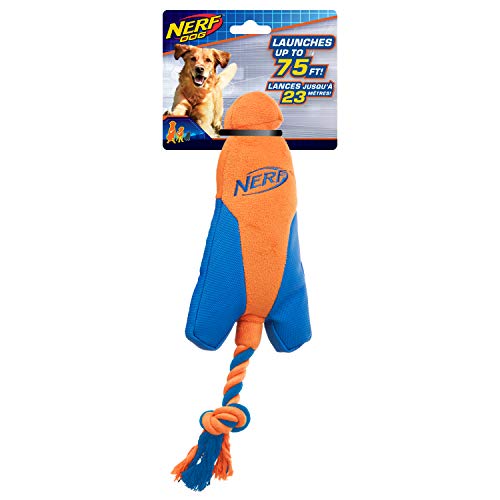 Nerf Perro Mediano Ultraplush trackshot Lefebvre Lanzador Perro de Juguete, Color Naranja/Azul