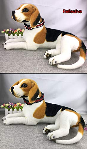 Newtensina Reflexivo Nylon Perro Collar con Forro de Neopreno Cool Color de Contraste Perro Collar para Perros - Rojo - L