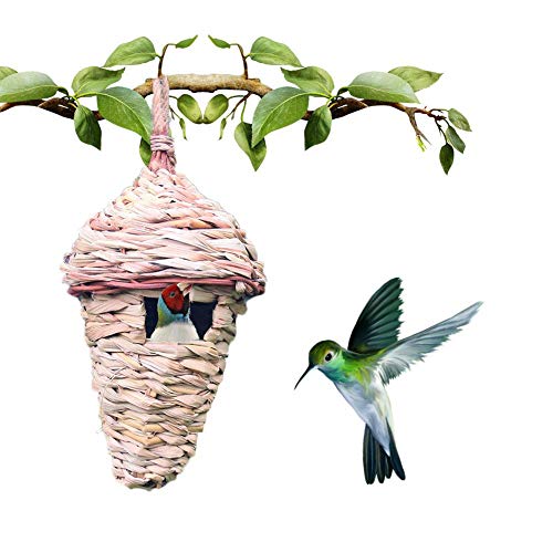 Ntribut Caja De Nido De Pájaros Pájaros Jaulas Jardín Nido De Pájaro Paja De Pájaro Nido Tejido Pájaro Casa Refugio para Todo Tipo De Pájaros