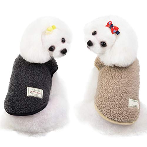 OLADO Abrigo de algodón Suave para Mascotas Invierno Ropa de Mascotas de Doble Cara para Perros pequeños Chaqueta Traje de Cachorro Disfraces