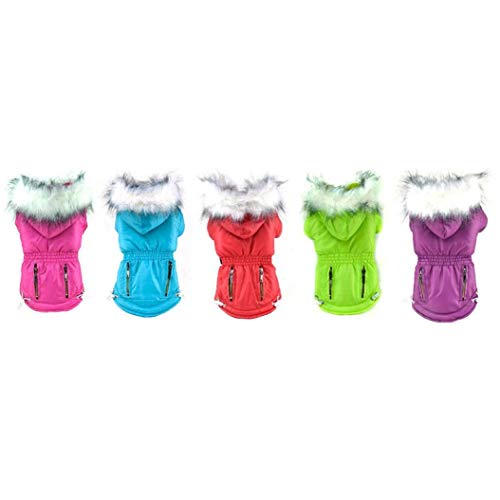 OLADO Candy Color Puppy Clothes con Dos Bolsillos Impermeable de Invierno para Mascotas Chaqueta para Perros Abrigo para Perros pequeños Grandes Bulldog