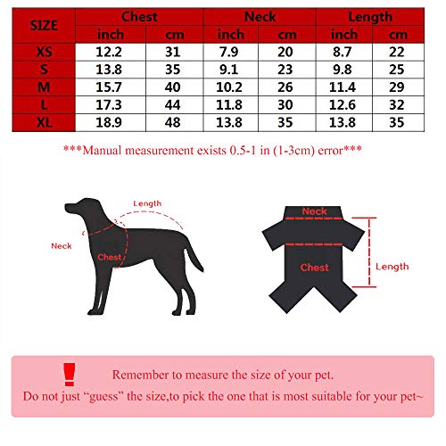 Oncpcare - Pijamas para Perros (2 Unidades, algodón Suave, Ropa de Dormir acogedora y Adorable, para Perros, Cachorros y Gatos)