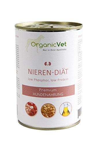 ORGANICVET Orga nicvet Perro húmedo Forro Veterinary nieren de dietas, 6 Pack (6 x 400 g)