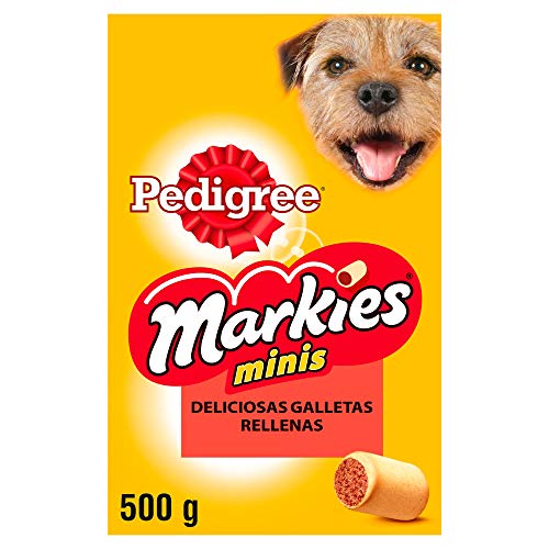 Pedigree Galletas Markies para mimar a tu perro pequeño, 500 g (Pack de 12)