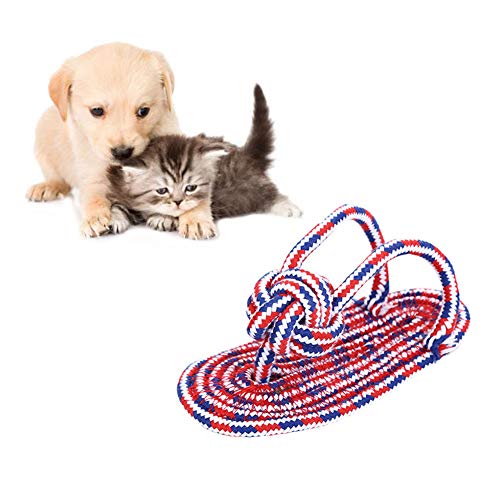 PengyuSlipper - Cuerda de algodón para masticar mascotas, juguete para entrenamiento de dientes para perros, cachorros, gatos, juguetes para masticar mascotas, accesorios públicos
