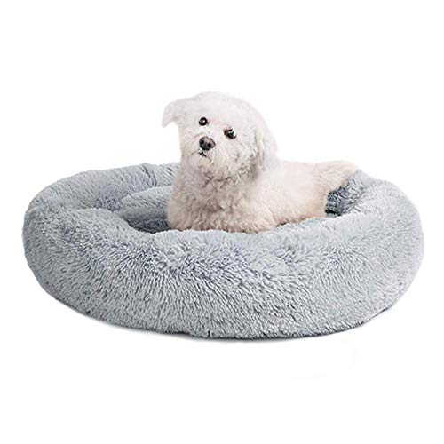 PENVEAT Cama de Perro Redonda para Perro Gato Invierno cálido Tumbona para Dormir Mat Puppy Kennel Pet Bed Bed Lavable a máquina, Naranja Claro, 70 cm de diámetro