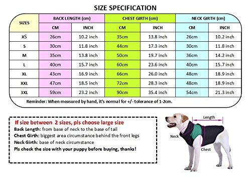 PENVO Ropa para Perros de Mascotas, Abrigos y Chaquetas Impermeables de Invierno para Perros pequeños y medianos Grandes Chaleco de Perro Cachorro Traje de suéter (Azul, XXL)