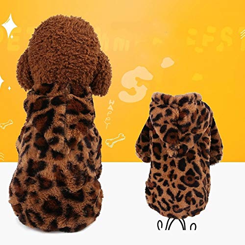 Perro sudaderas Ropa perro, medianas y grandes mascota caliente abrigos for perros, a favor y otoño invierno del animal doméstico ropa de sport de la ropa del perro del leopardo 2 PCS, tamaño: XL