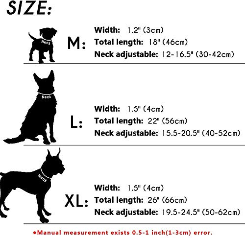 PET ARTIST Collar para Perro con Nombre de Perro Grabado Personalizado de Piel Acolchada para Mascotas, Etiquetas de identificación para Mascotas