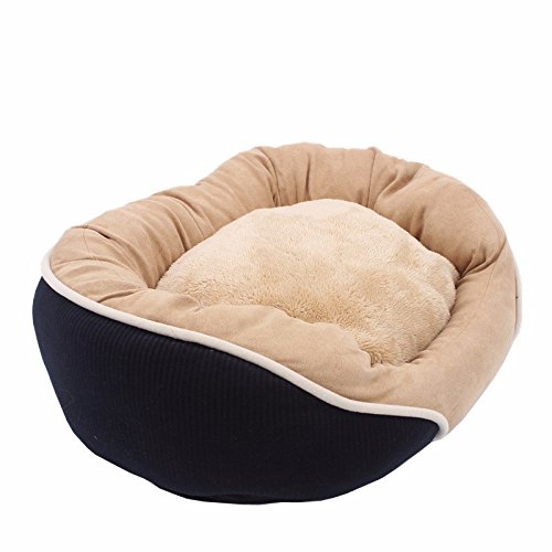Pet Online Pequeño gato y perro canino desmontable y lavable almohadilla caliente de terciopelo redondeadas, S: 40 * 45 cm.