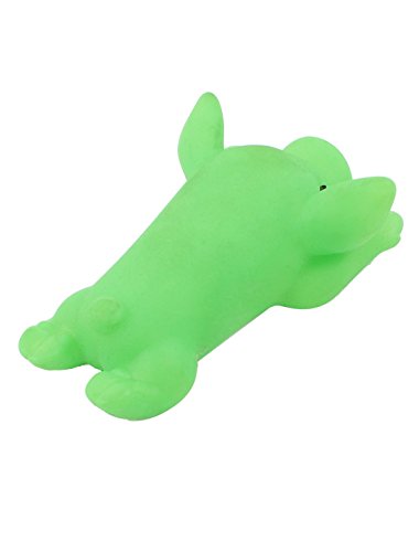 Pig Shaped Pet Dog DOG Yorkie speel Squeaky Toy Green