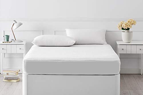 Pikolin Home - Protector de colchón para cuna de rizo, 100% algodón, impermeable y transpirable, 60x120-Cuna (Todas las medidas)