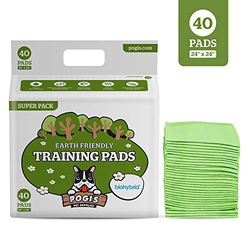 Pogi's Training Pads - 40 Toallitas de Entrenamiento para Perros, Ecológicas, Grandes, Super-absorbentes