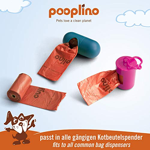 pooplino 360 Hunde-Kotbeutel de plástico Reciclado - Extra Grande, Extra Firme y auslaufsicher - la Alternativa ecológica a biodegradables Bio-Gassibeuteln