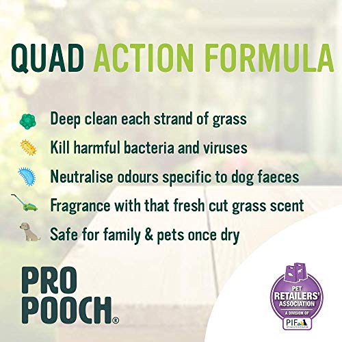 Pro Pooch Limpiador de Pasto Artificial para Perros (Súper Concentrado) Desinfectante y Desodorizante. Botella [1 litro] fácil Almacenamiento