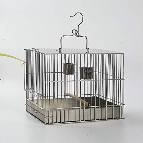 Qdesign Lucky-Toda la alimentación de Aves Estrellas Cage - Transpirable pájaro Portador del Loro Cuadrado Retro Pájaros Viajes de jaulas for pequeños pájaros, Desmontable Carrier Bird Ligera