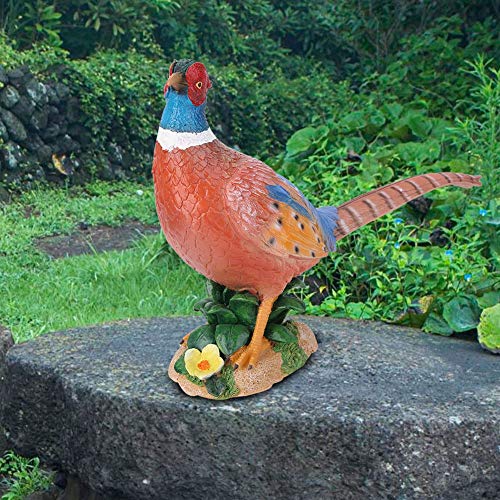 Resina Escena de Ave Decoración Simulada Estatua de Animal Decoración Al Aire Libre Interior Césped Jardín Patio Patio Colorido Escultura