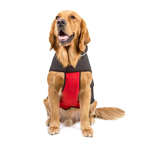 RETUROM Ropa para Mascotas, Impermeable Mascota Perro Grande Cachorro Chaleco Ropa Abrigo (5XL, Rojo)