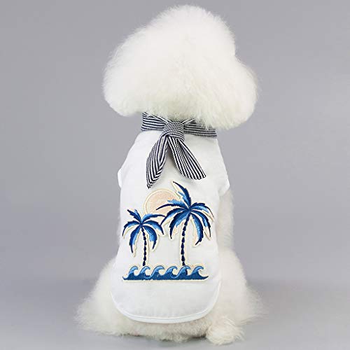 Ropa de Perro Camiseta de Cachorro Prenda de Mascota Tamaño S/L para Elegir - Blanca s