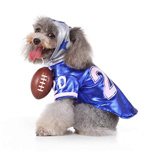 Ropa para Mascotas, Mascota Gato Perro Camisas Estampadas con Sombrero 2020 Copa Mundial de FúTbol Cheerleading Cosplay Disfraz Sport Set para Perro Pequeño Verano Invierno