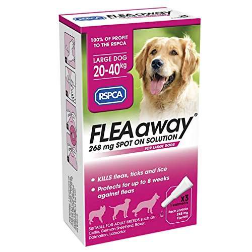 RSPCA FleaAway Spot-on Solución para Perros Grandes, 268 MG