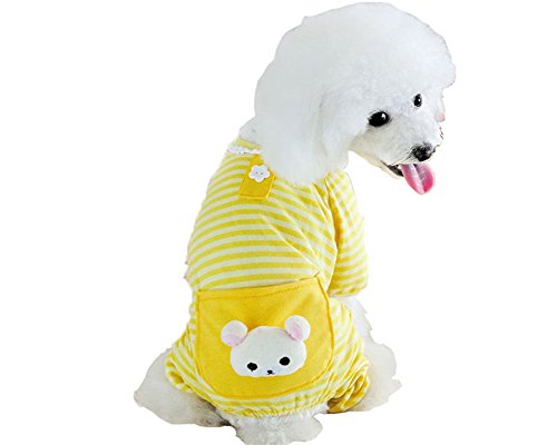 S-Lifeeling, Ropa para Cachorro, Abrigo para Perro, Pijama cómodo para Perro, Camisa de Rayas para Perro, Ropa para Mascotas