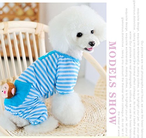 S-Lifeeling Ropa para Cachorros Abrigo para Perro cómodo Pijama de Perro Camisa de Rayas Ropa para Perro