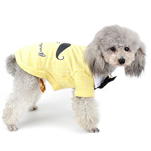 SELMAI Chaleco para mascota 2018, camiseta para perros pequeños, camiseta de pajarita de verano, ropa para cachorros (para mascotas pequeñas solamente)