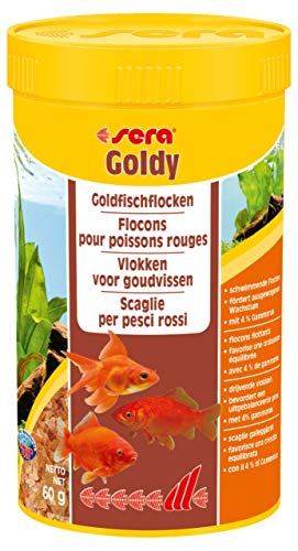 Sera Goldy, el alimento Principal para Peces pequeños a Base de Copos cuidadosamente Fabricados (también para cría de Especies exigentes) y Otros Peces de Agua fría exigentes