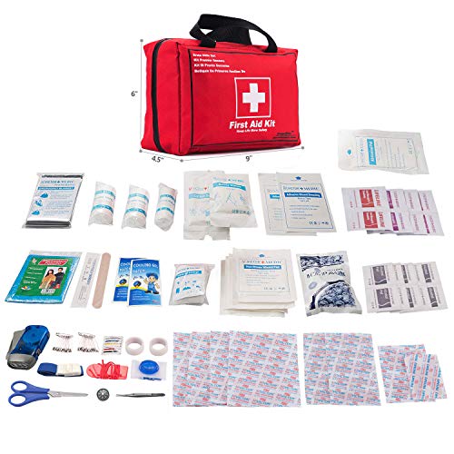 Songwin Botiquín de Primeros Auxilios de 130 artículos,Survival Tools Mini Box -Impermeable Bolsa Médica para el Coche,Hogar,Camping,Caza,Viajes,Aire Libre o Deportes,Pequeño Y Compacto.
