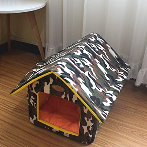 STRIR Práctica Cama para Mascotas, Desmontable Plegable Casetas Casa para Gatos Perros (S, A)