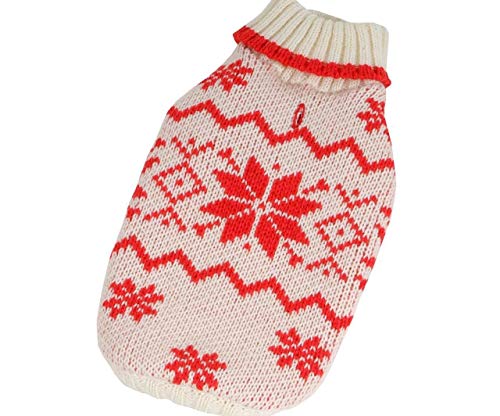 Suéter de Noruega - Blanco/rojo Xxs, Puentes, Ropa Para Razas Pequeñas, Handmaded En Europa