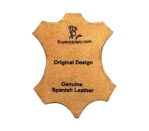 Superpipapo Original Collar de Cuero para Galgos, Diseño Cuero Negro con Rosa Fucsia y Piedras Strass, 45 cm Galgo: Cuello 33-38 cm, Ancho 55mm