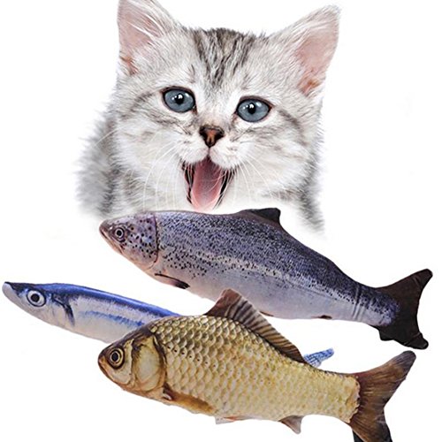 TankMR - Molde para exhibición de Gatos, Menta, Peces, Relleno, Forma de pez, Almohada para Mascotas, Gatos, rascarse, Juguete, Gatos, Trucha, 30 cm