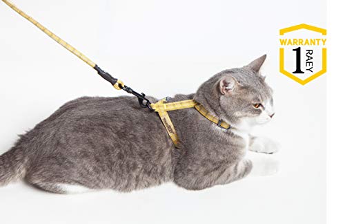 Touchdog Touchcat - Juego de arnés y correa para gato, ajustable, de malla suave, para pasear a gatitos