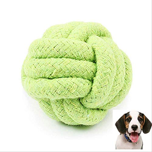 Transer Pet Supply Dog Training Cuerda Ball Toys Juguetes Interactivos para Perros Pequeños Puppy 6Cm Green