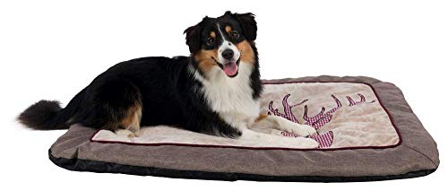 Trixie Colchoneta para Perros Mascotas - Alfombra para Perros Manta para Mascotas Cojin para Perros Cálida Protección Alma 80 x 60 cm Marron