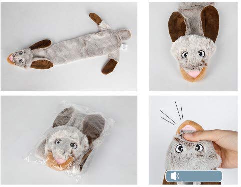 TuoTang Juguetes para Mascotas, Sonido Mascota Perro de Peluche de Juguete Juguetes Ardilla Conejo Mapache Sonido Molar,Mapache