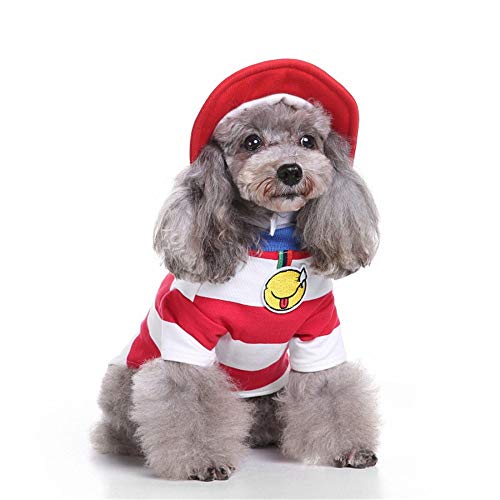 TUOTANG Mascotas para Navidad Ropa para Perros para Halloween Vestido de Calabaza Traje de Mago,Color 6,L