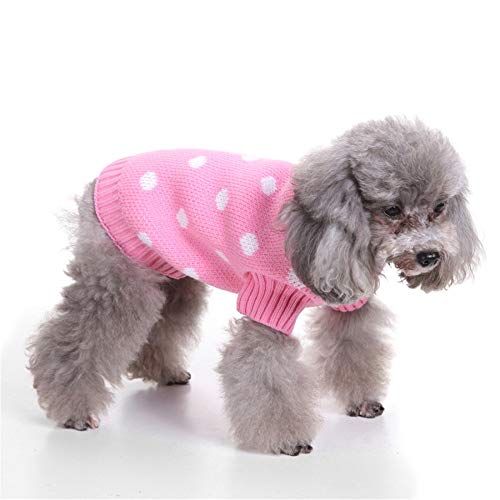 TUOTANG Suéter de Perro Suéter de Navidad para Mascotas Ropa para Mascotas de Cuello Alto de Punto Suéter Perro Suéter,Color 5,Medium