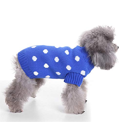 TUOTANG Suéter de Perro Suéter de Navidad para Mascotas Ropa para Mascotas de Cuello Alto de Punto Suéter Perro Suéter,Color 6,Small