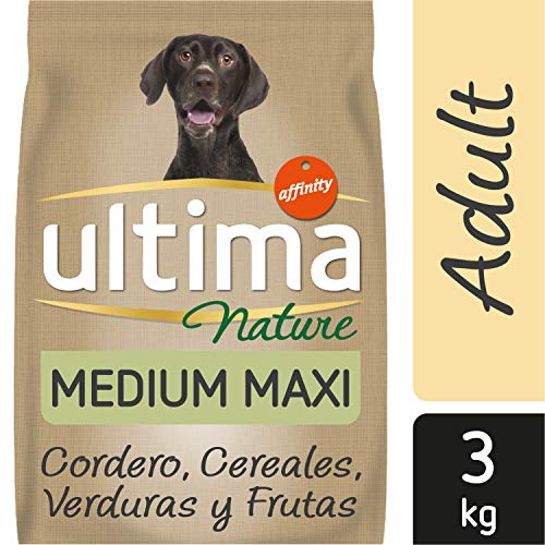 Ultima Nature Pienso para Perros Medium-Maxi con Cordero, Pack de 5 x 3kg - Total: 15kg