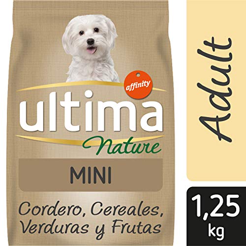 Ultima Nature Pienso para Perros Mini con Cordero, Pack de 8 x 1.25Kg - Total: 10kg
